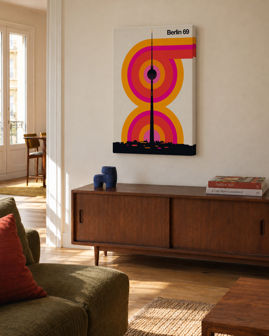 Berlin 69 - Unframed canvas in an interior
