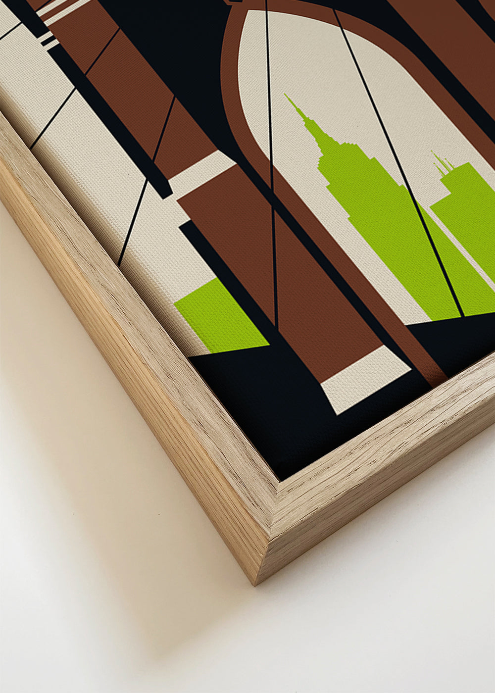 Travel poster Brooklynbrug in grafische illustratie