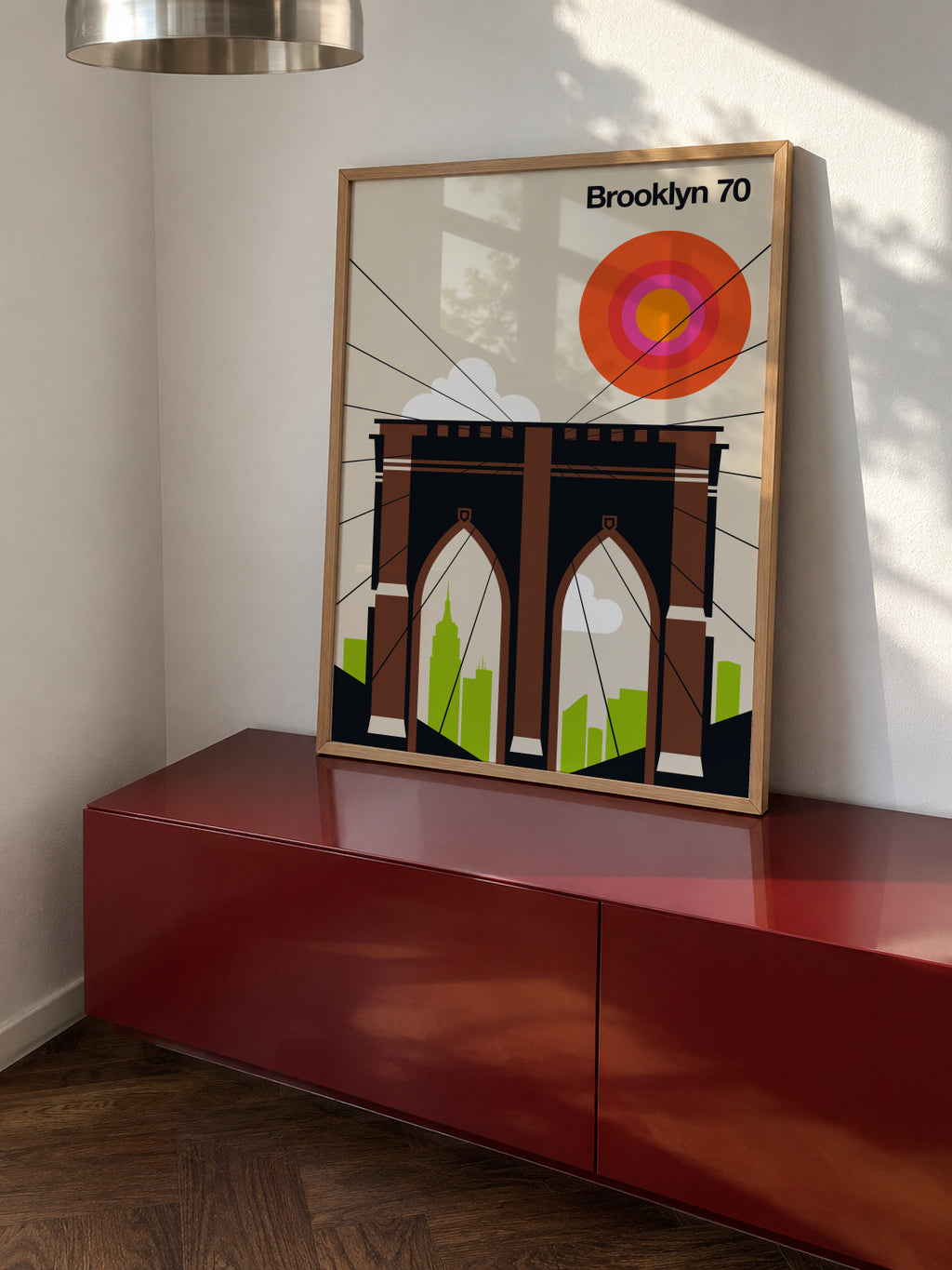 Brooklyn 70 - Framed poster in an interior