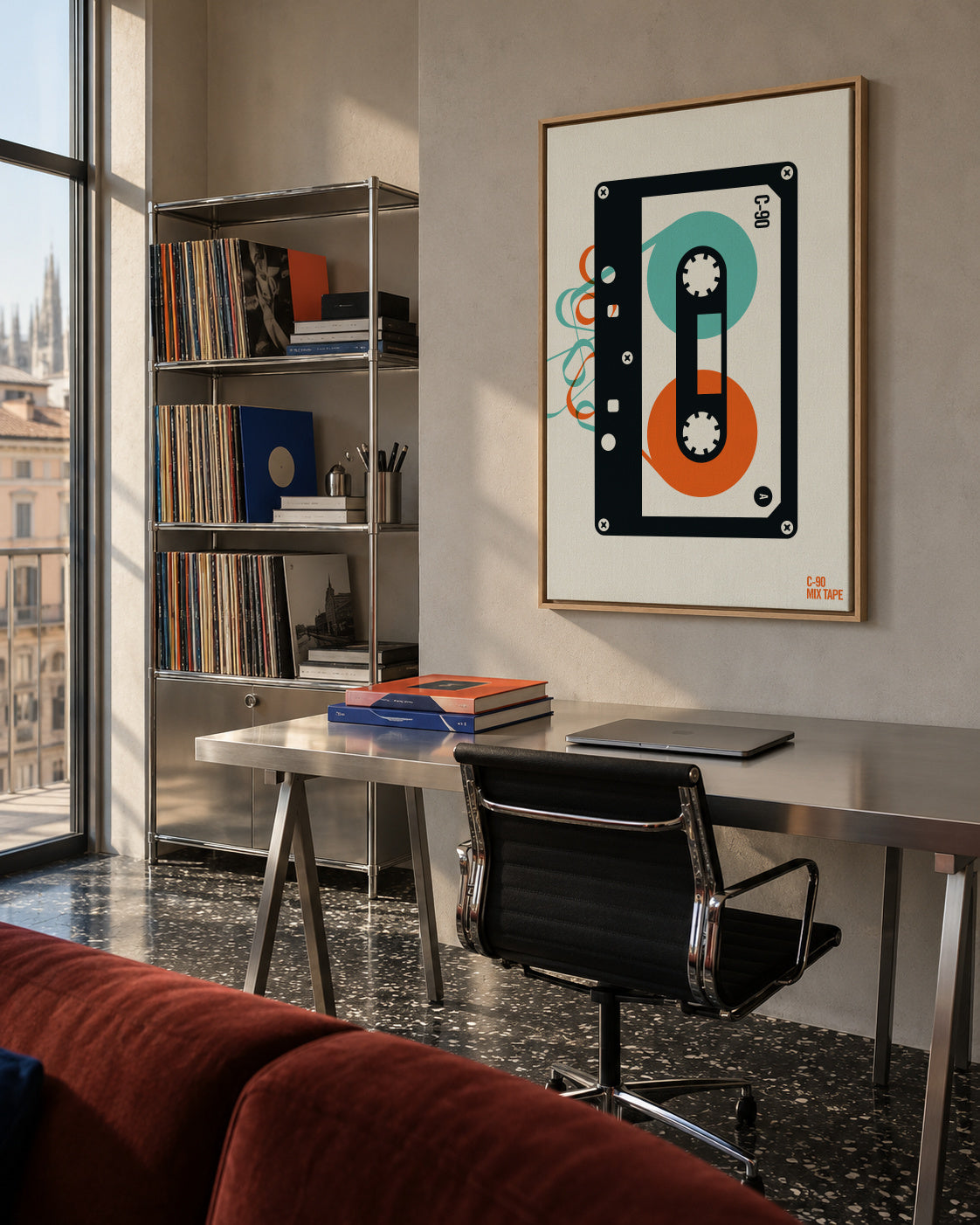 Mixtape - Framed canvas in an interior