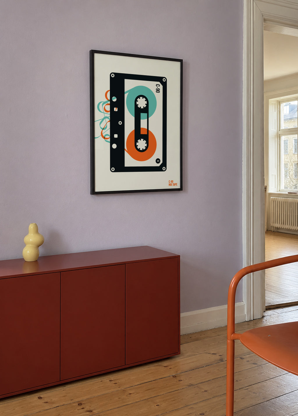 Mixtape - Framed poster in an interior
