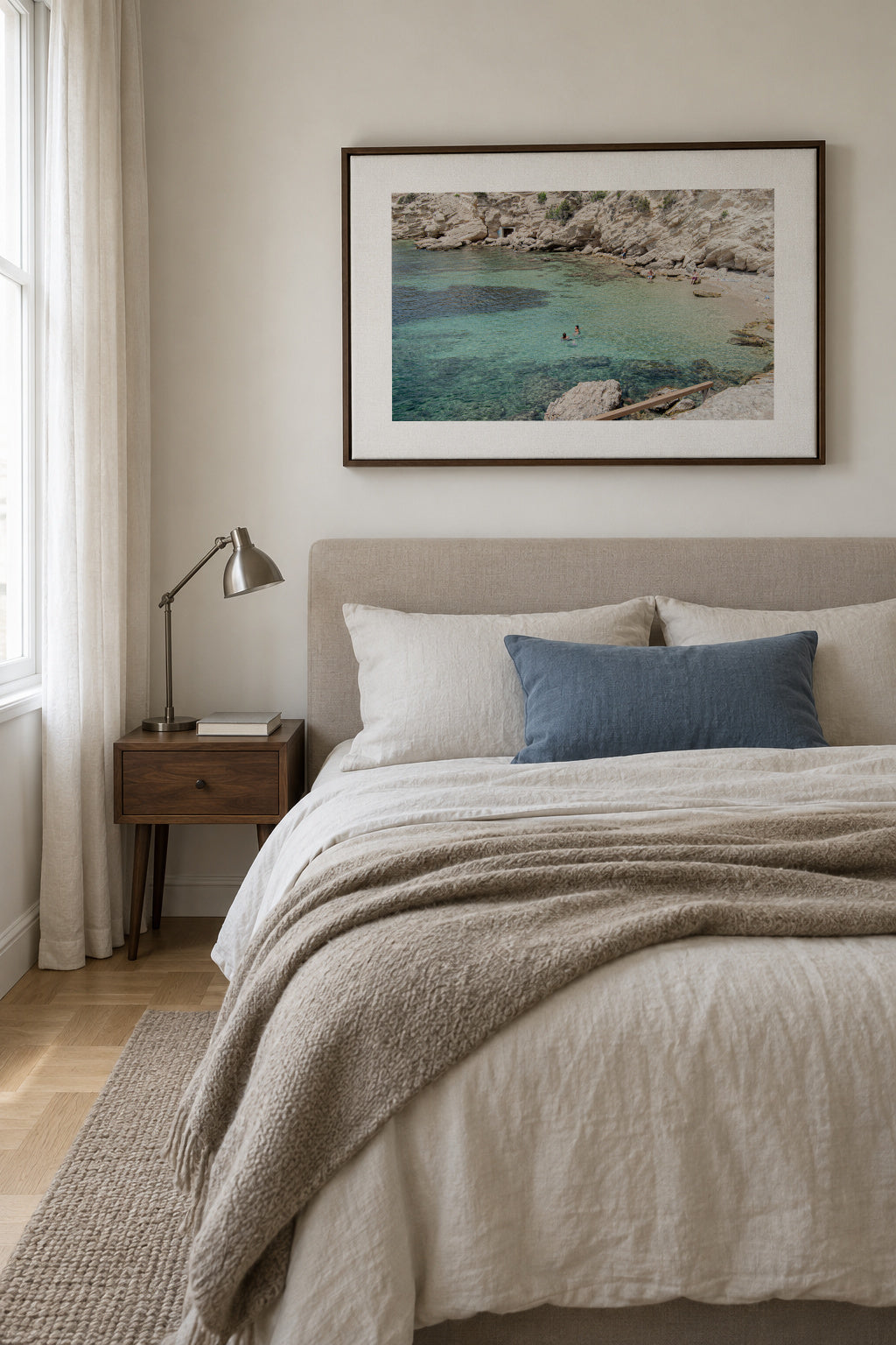 Ibiza III - Framed canvas in an interior