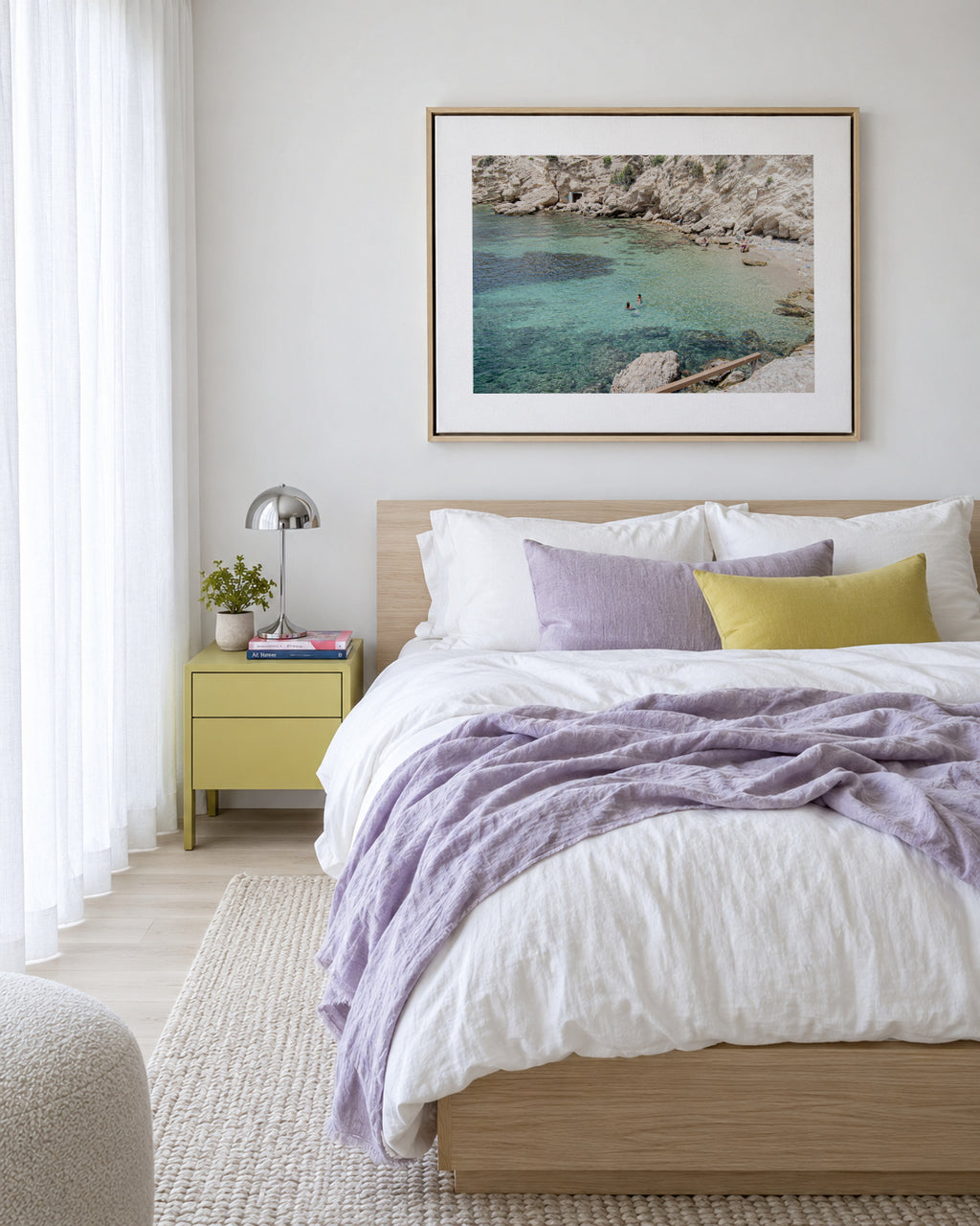 Ibiza III - Framed canvas in an interior