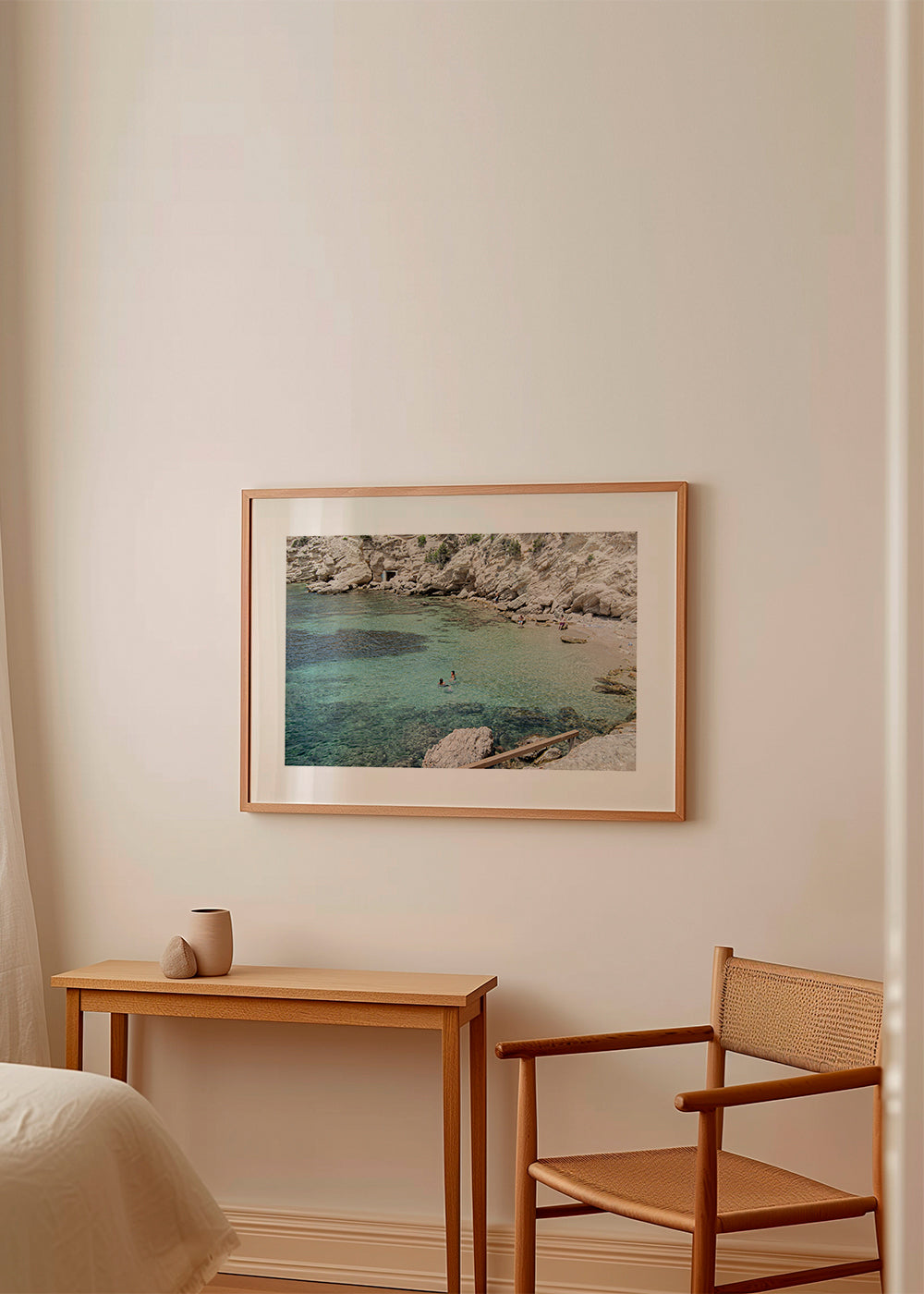 Landschap kunst: baai met turkooizen water
