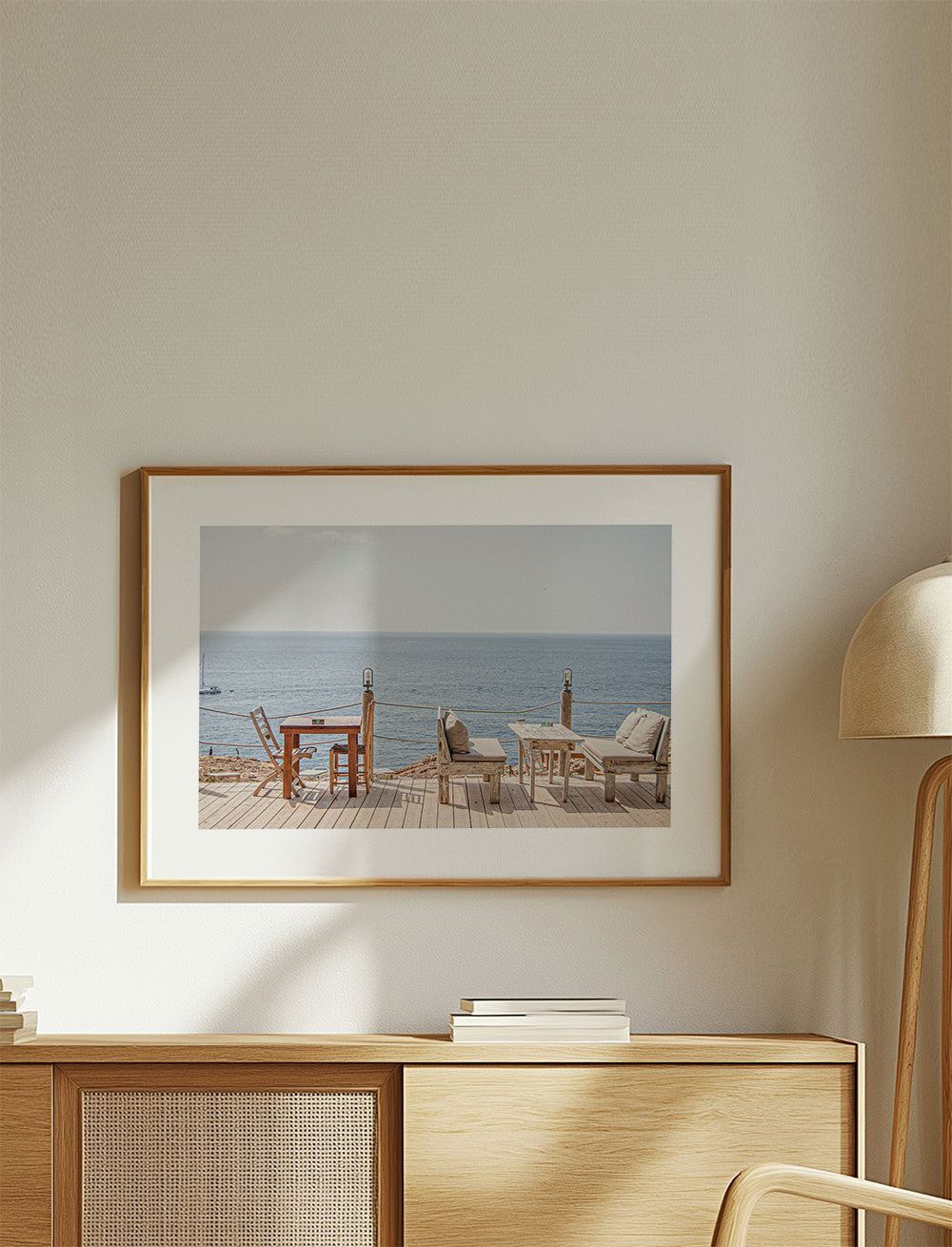 Landschap kunst: terras aan zee