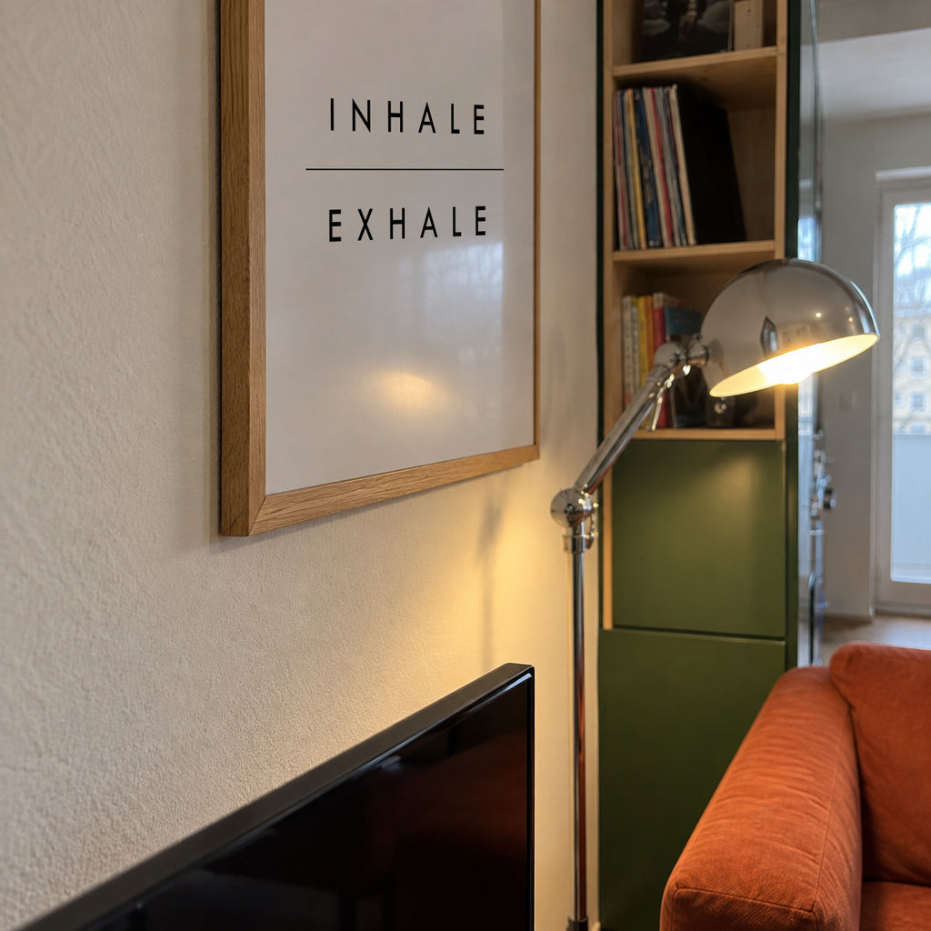 Inhale Exhale - Framed poster detail