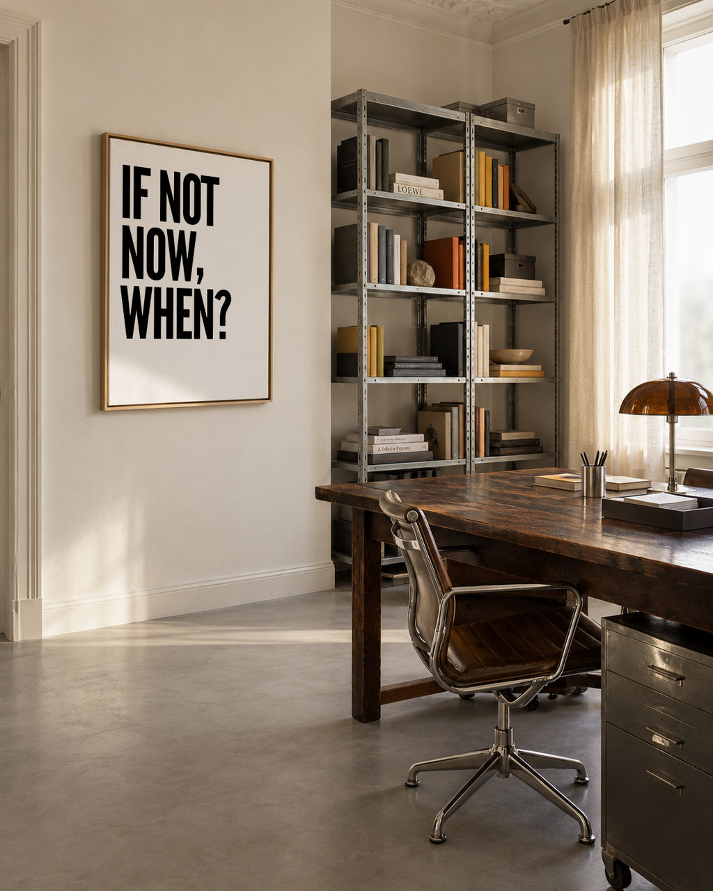 When? - Framed canvas in an interior