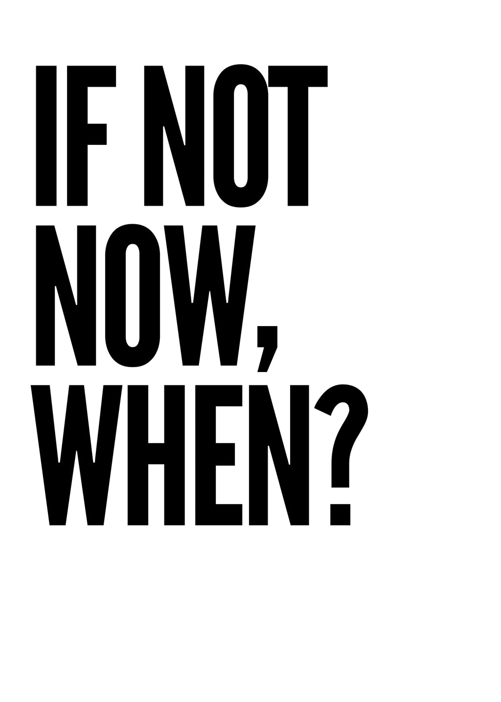 When? - Unframed art print