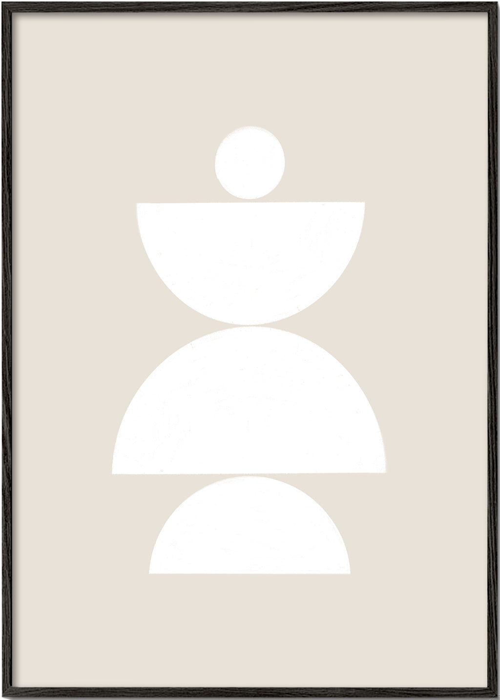 Geometrische poster met opgestapelde halfronden