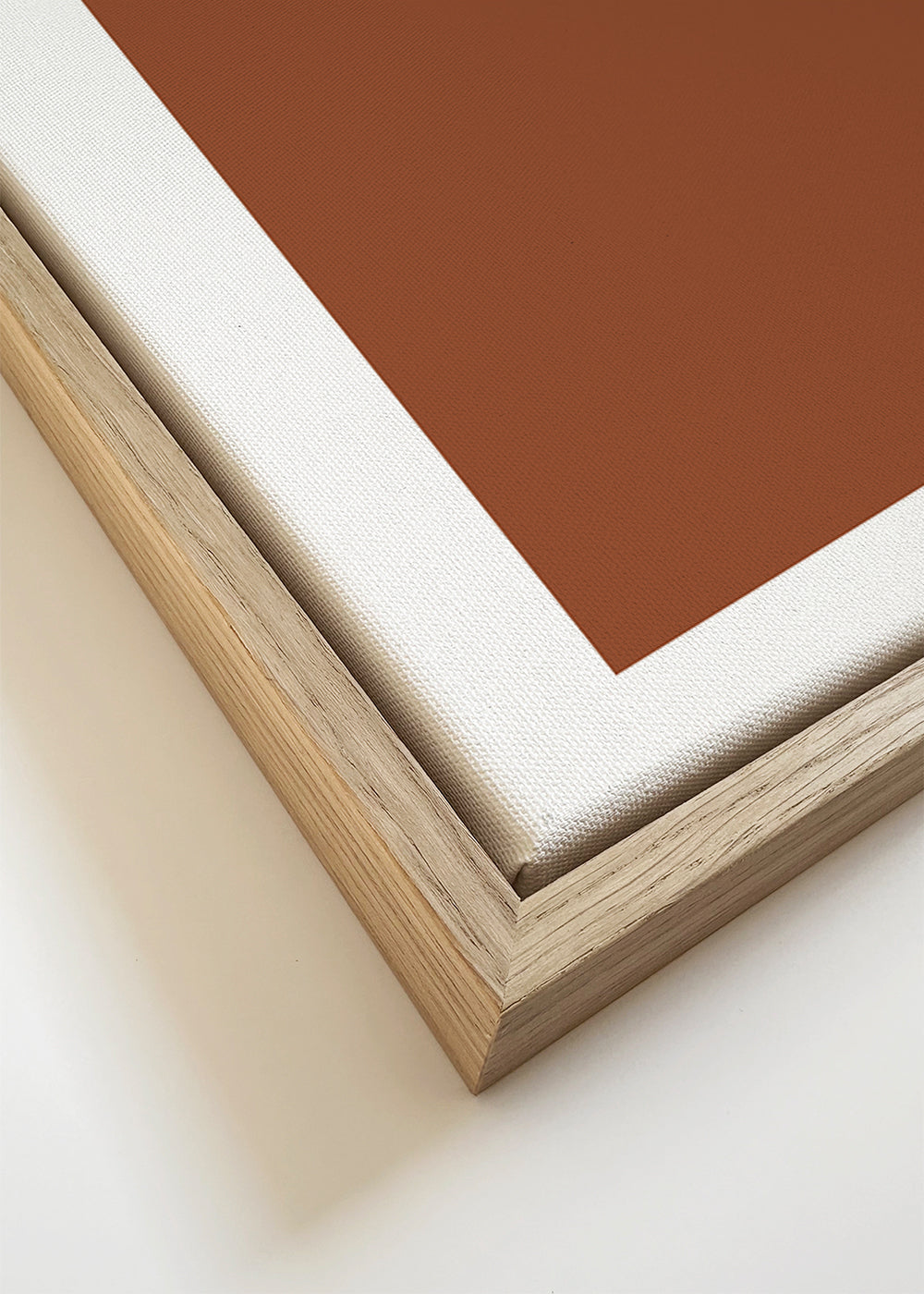 Geometrische poster met golvende lijnen en blauwe balk