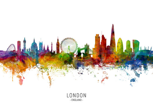 Keuken kunst: Londense skyline meerkleurig