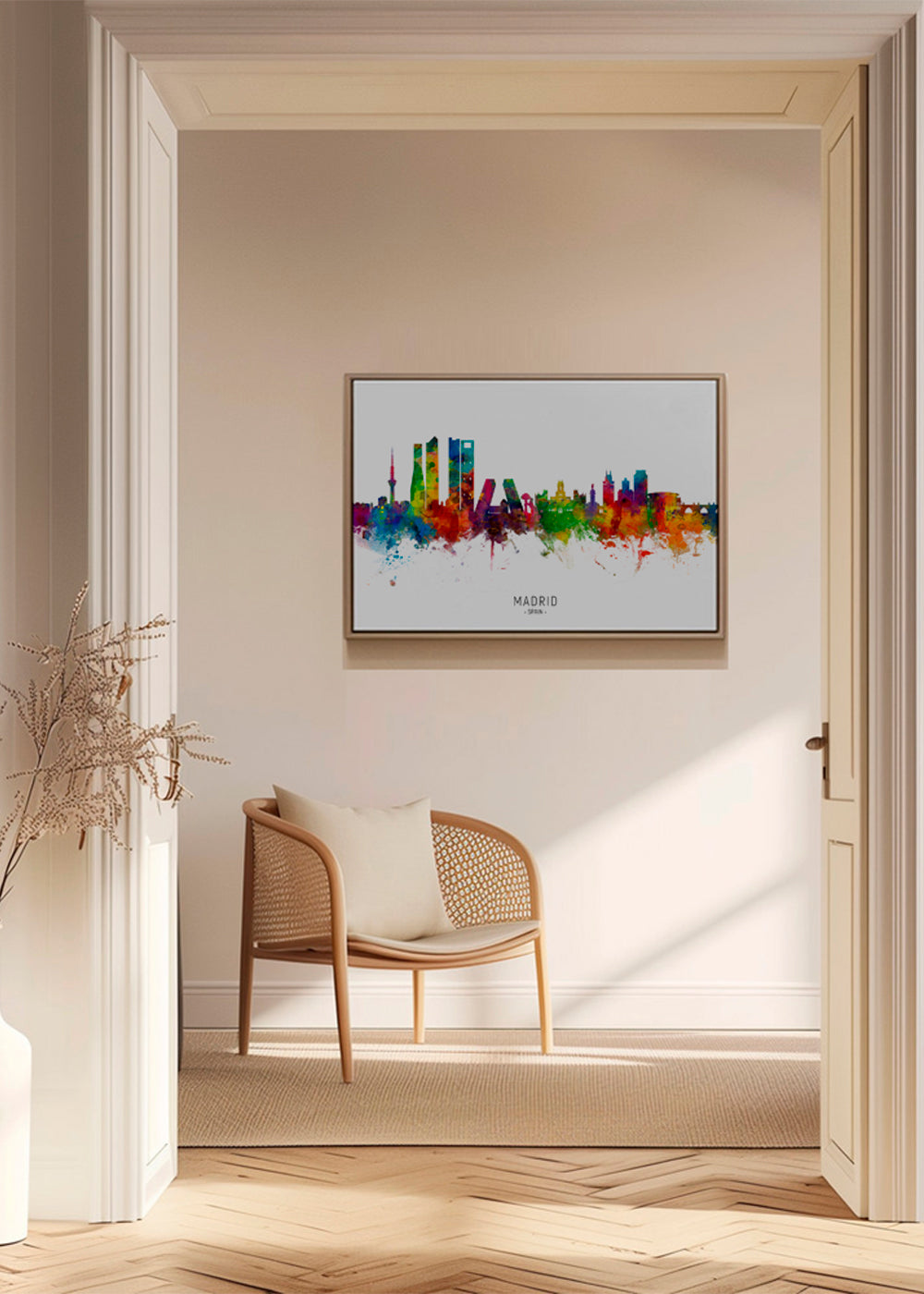 Madrid skyline multicolour