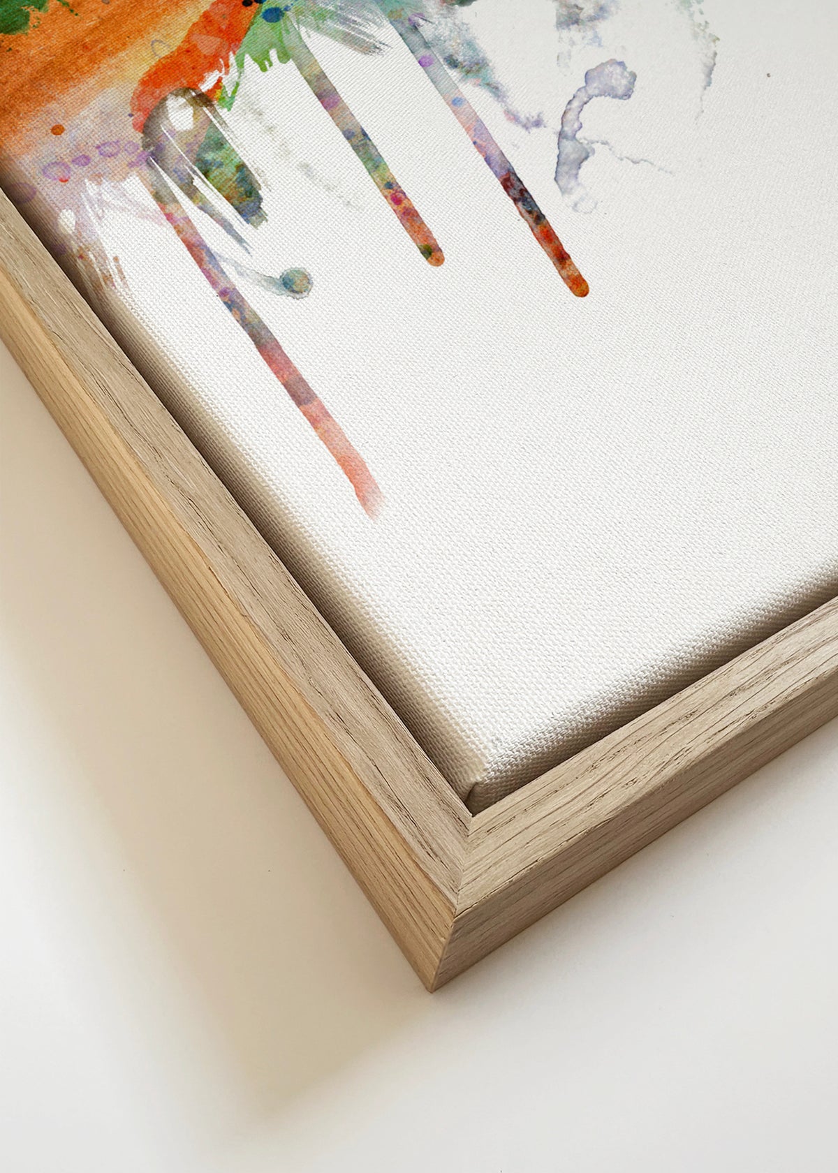 Paris Skyline multicolor - Framed canvas detail