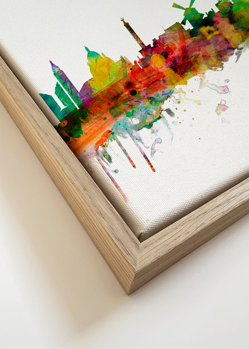Keuken kunst: Parijs skyline in aquarel