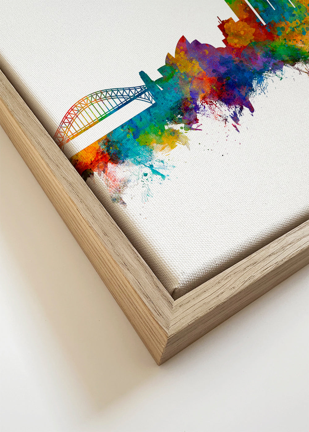 Keuken kunst: Sydney skyline aquarel multicolor