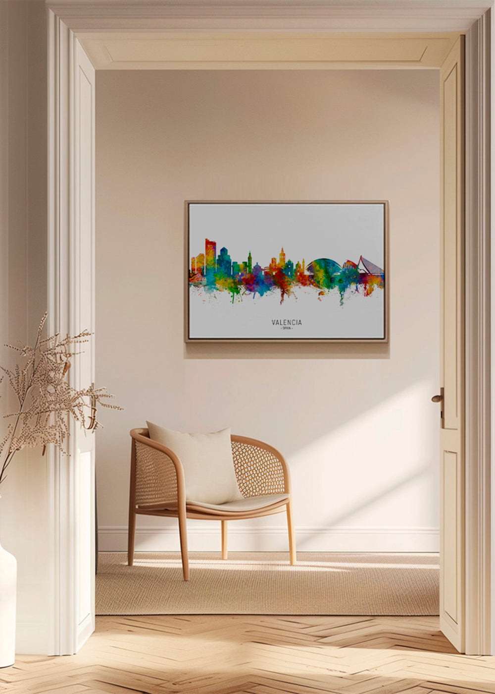 Valencia skyline multicolour