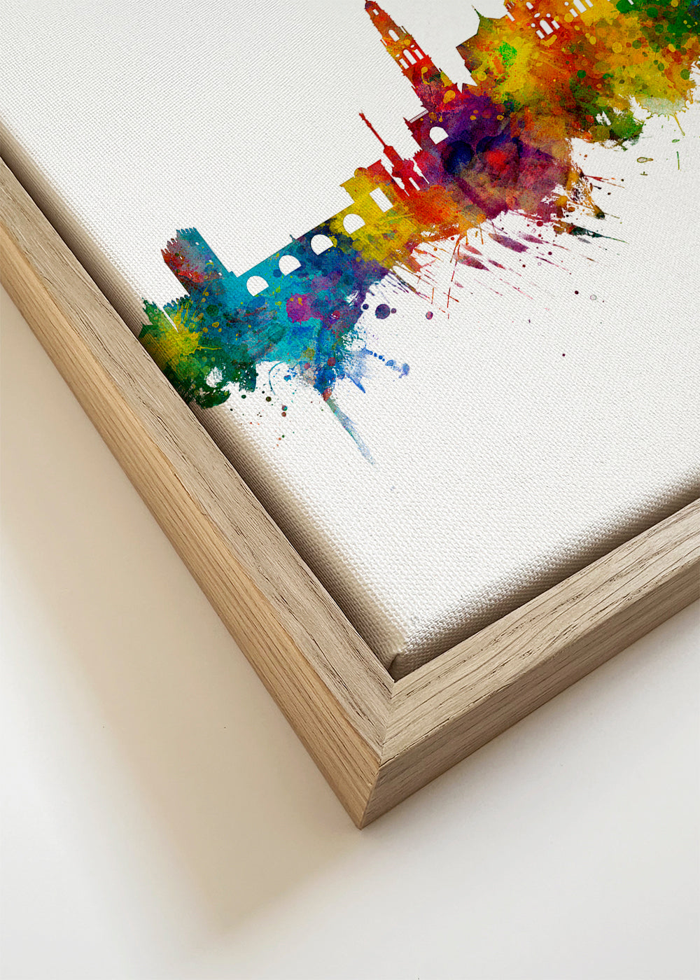 Keuken kunst Córdoba skyline aquarel multicolor