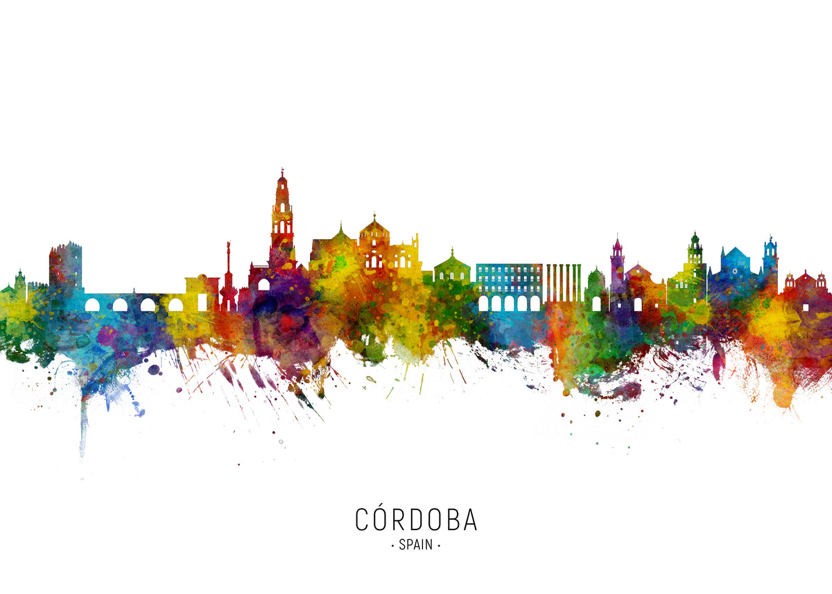 Córdoba Skyline multicolor - Unframed art print