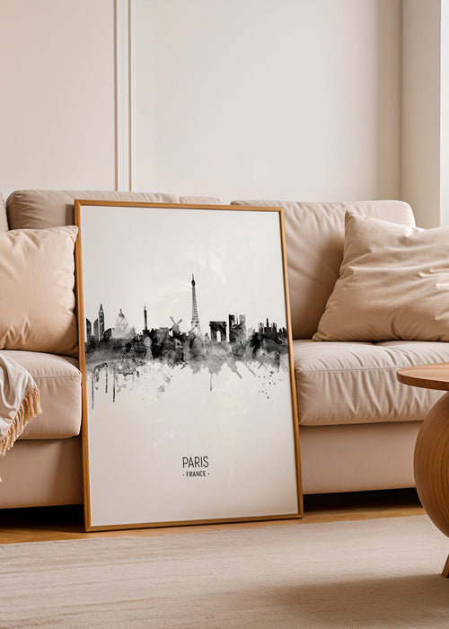 Keuken kunst: Parijse skyline in inkt