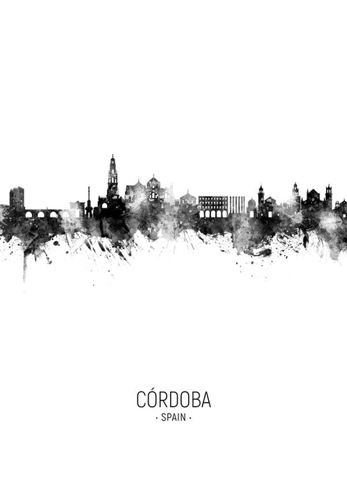 Cuadro de ciudades Córdoba skyline ininkt