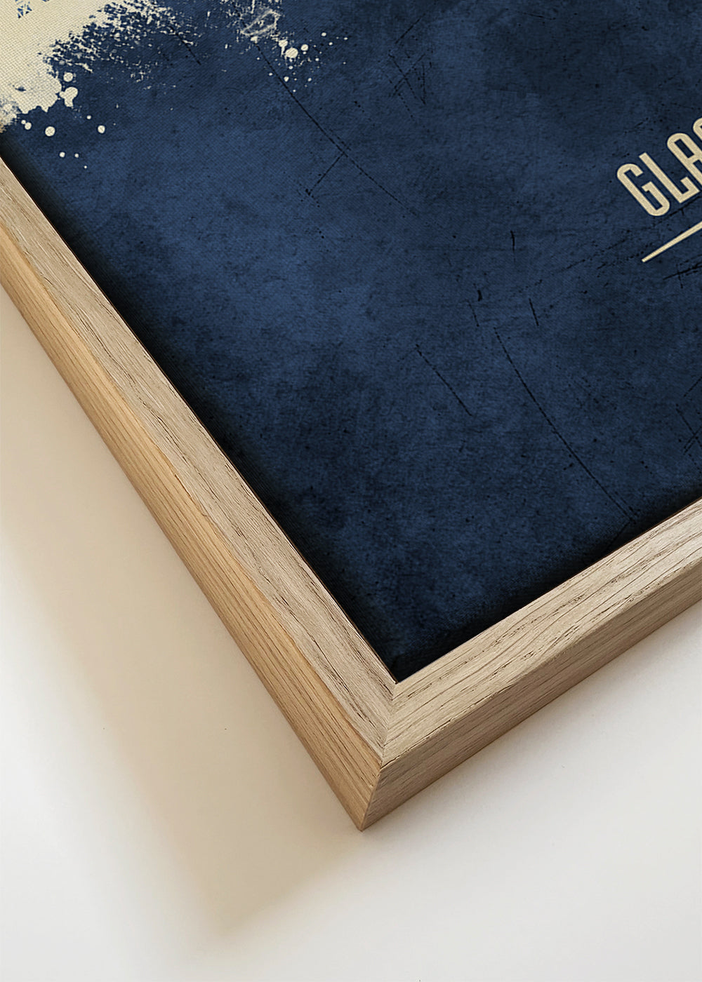 Reisposter Glasgow skyline in blauw