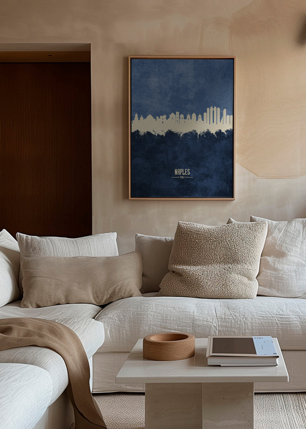 Naples skyline blue