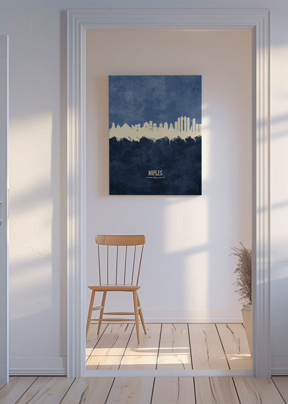 Naples skyline blue