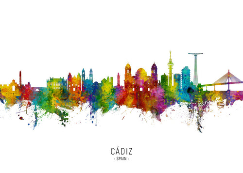 Keuken kunst Cádiz kleurrijke skyline