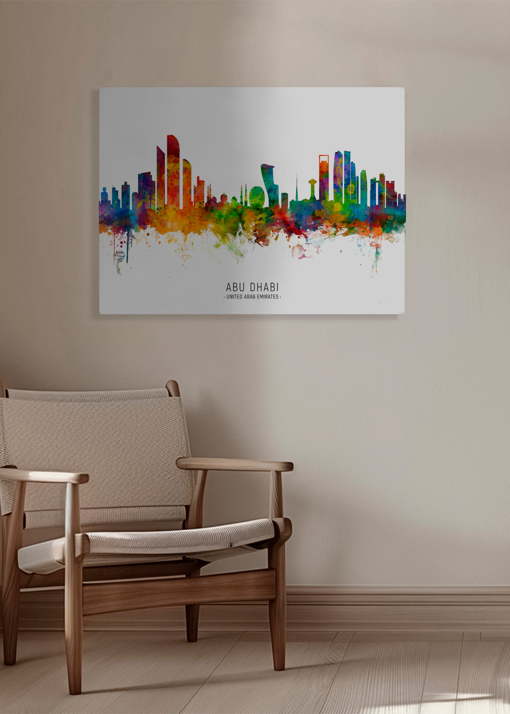 Abu Dhabi Skyline multicolor