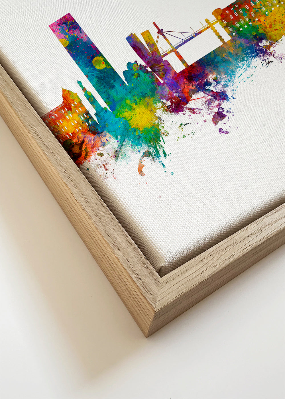 Stadsposter Bilbao skyline aquarel