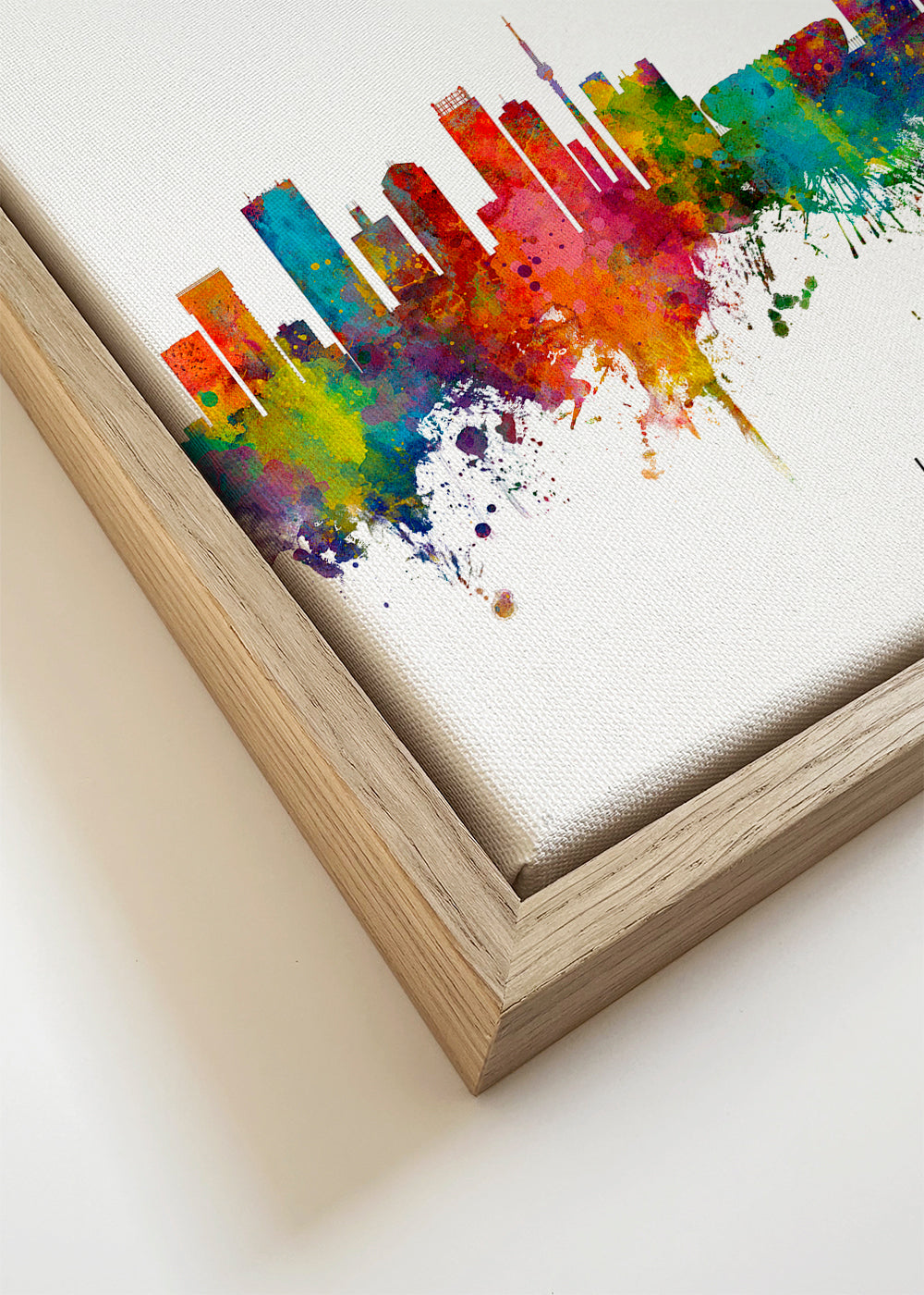 Keuken kunst Johannesburg skyline aquarel
