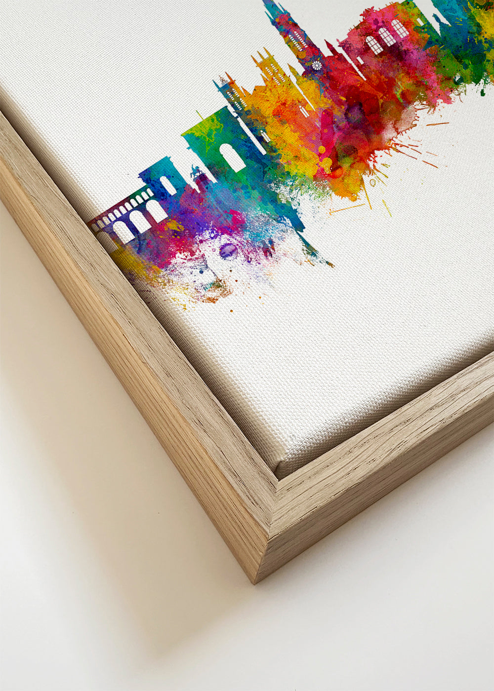 Montpellier aquarel stads-skyline