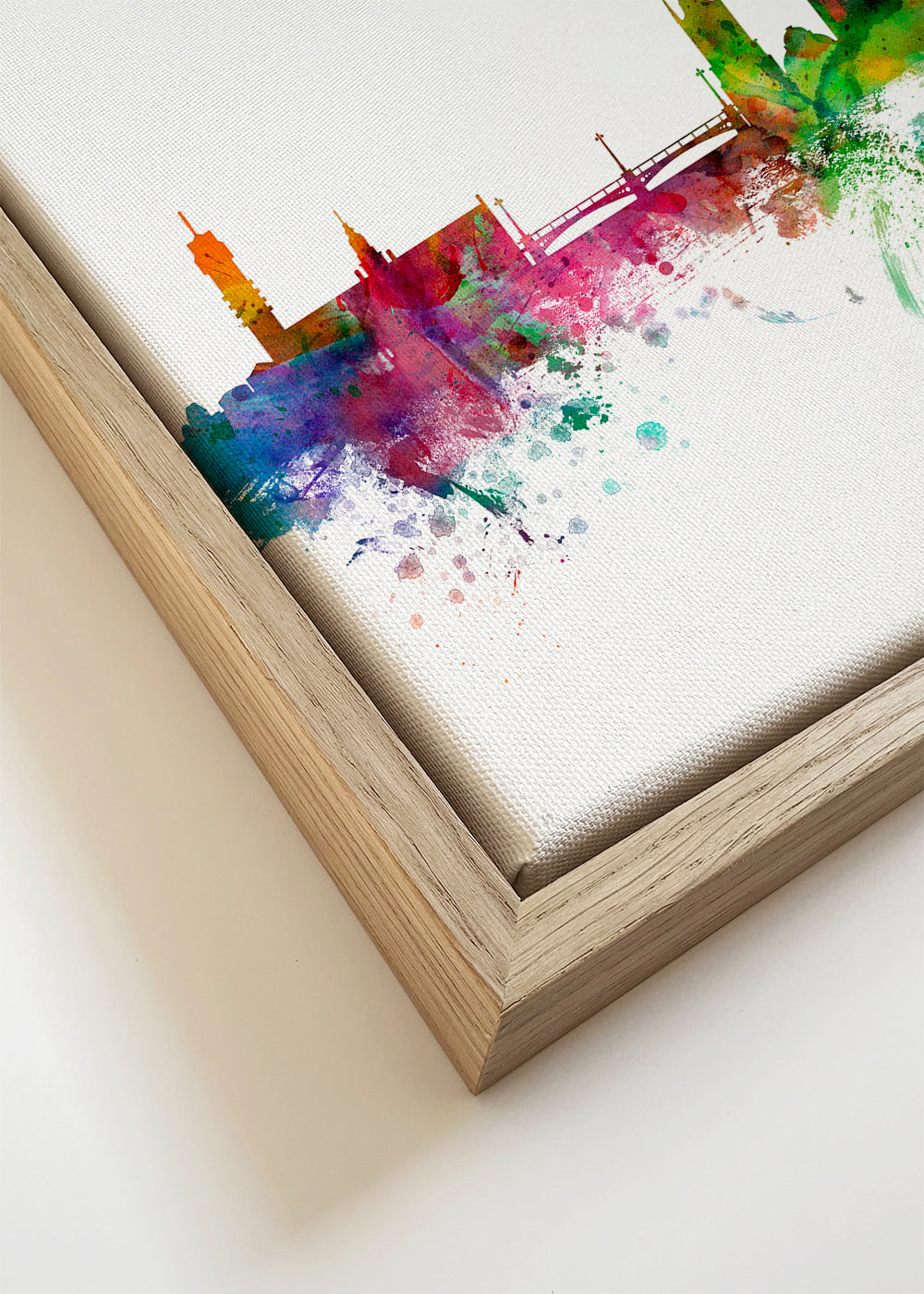 Stadkunst: Stockholm skyline aquarel