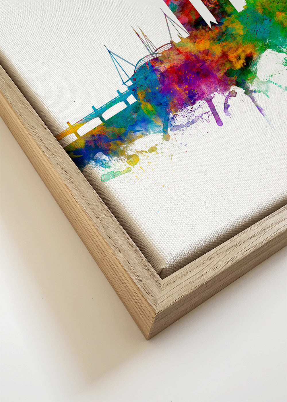 Keuken kunst Cardiff aquarel skyline