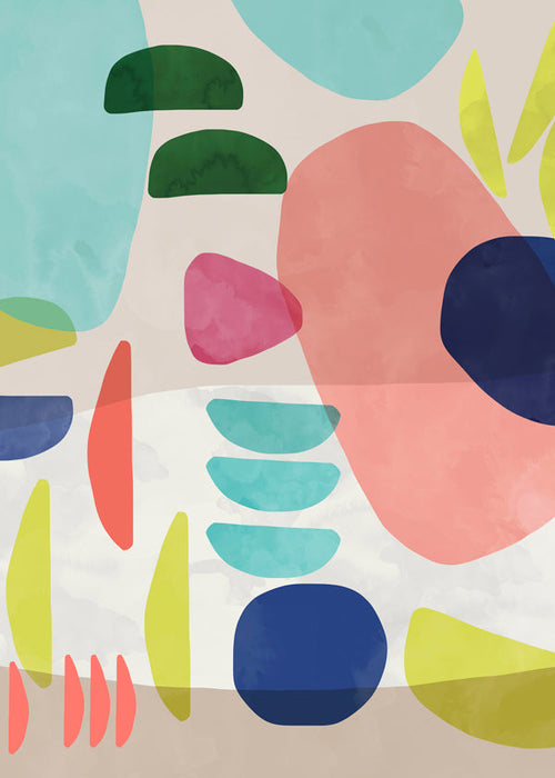 Abstract kunst met organische vormen