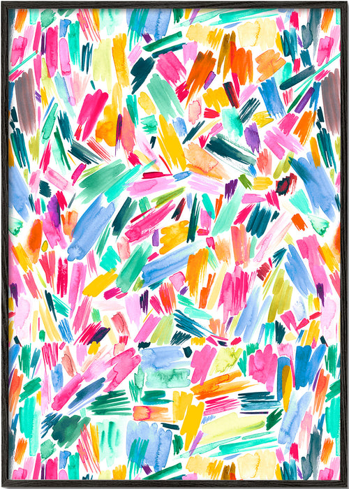 Abstract kunst levendige aquarel penseelstreken