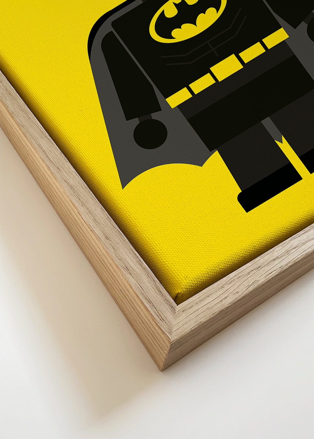 Kinderprint Batman-speelgoed op gele achtergrond