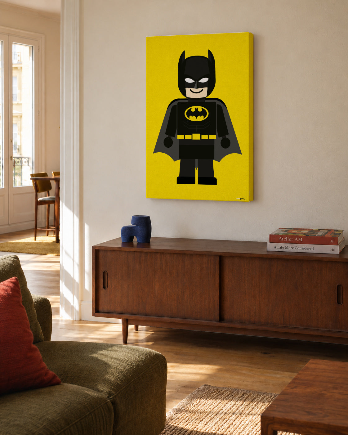 Toy Batman - Unframed canvas in an interior