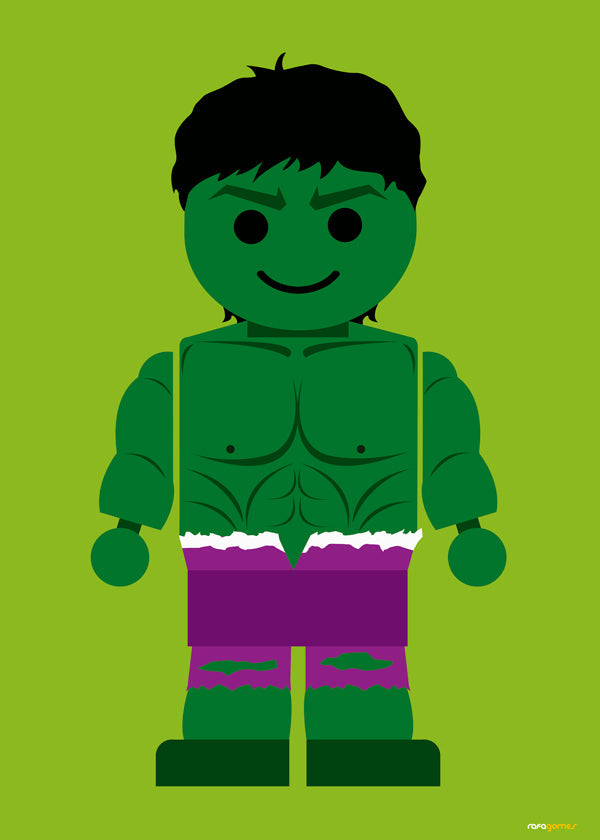 Kinderposter Hulk speelgoed