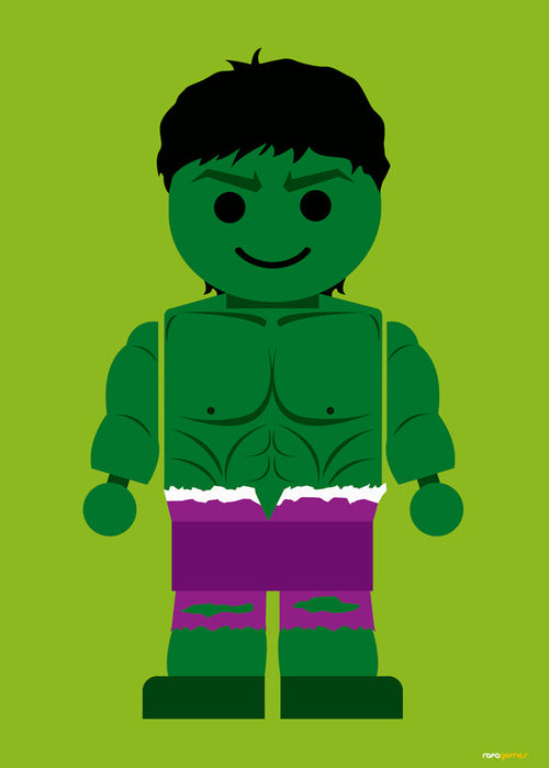 Kinderposter Hulk speelgoed