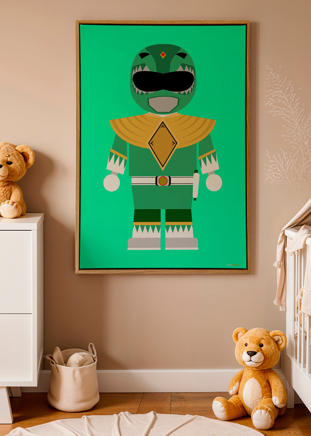 Kinderposter Groene Power Ranger speelgoed
