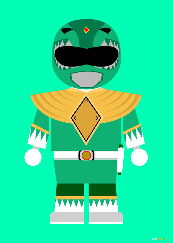 Kinderposter Groene Power Ranger speelgoed