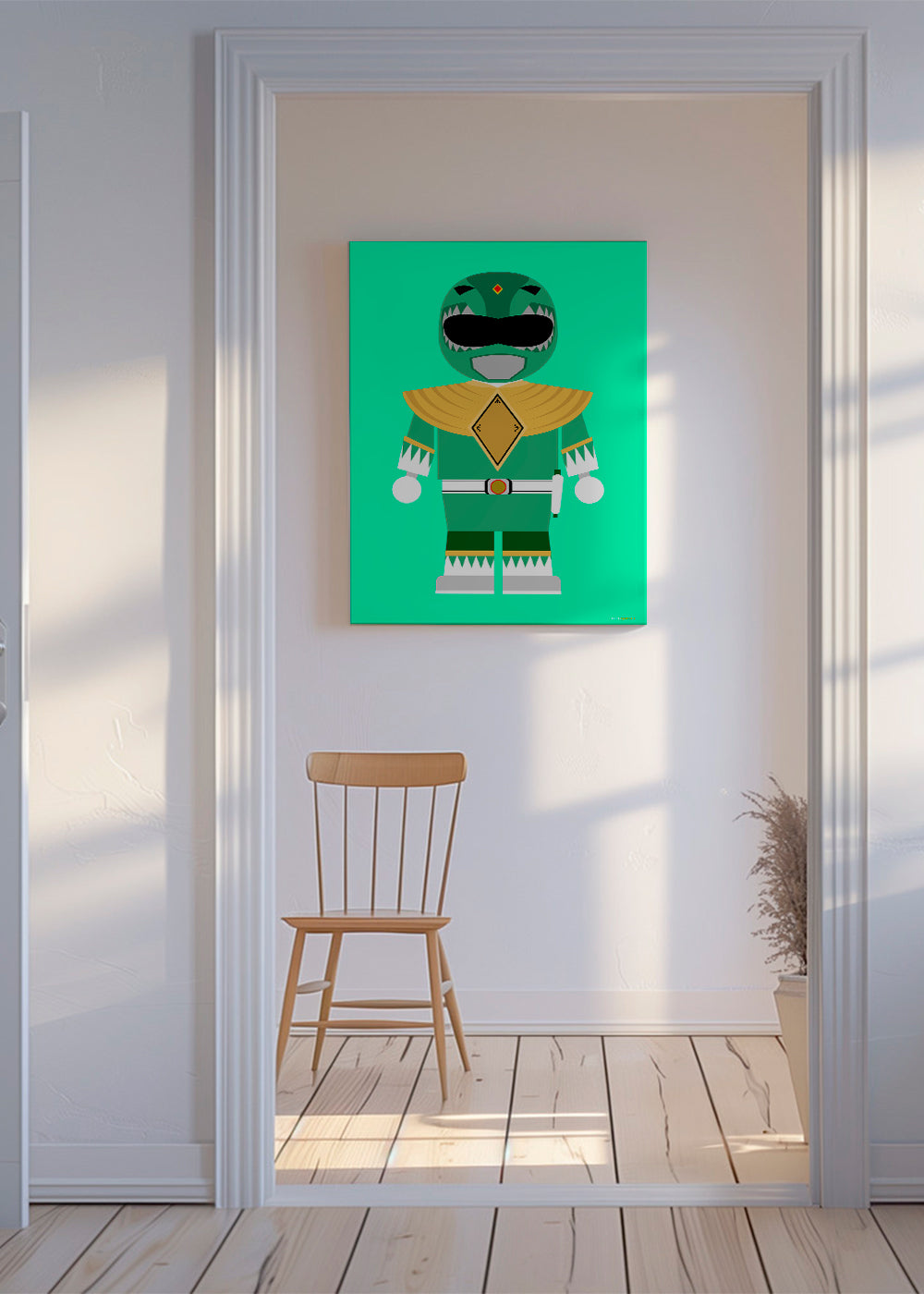 Kinderposter Groene Power Ranger speelgoed
