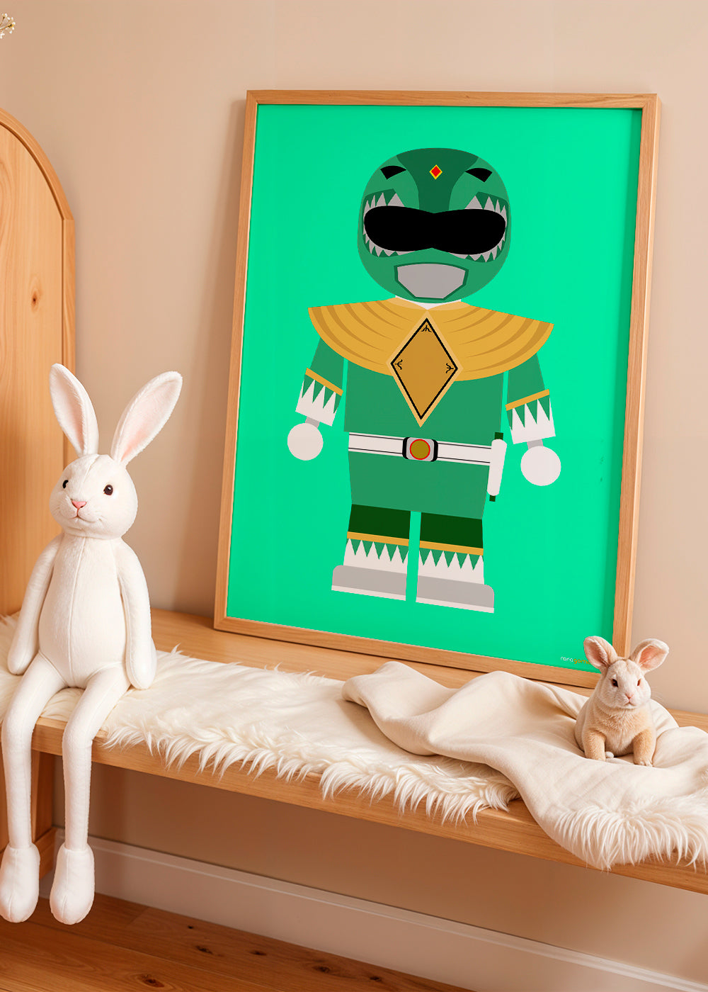 Kinderposter Groene Power Ranger speelgoed