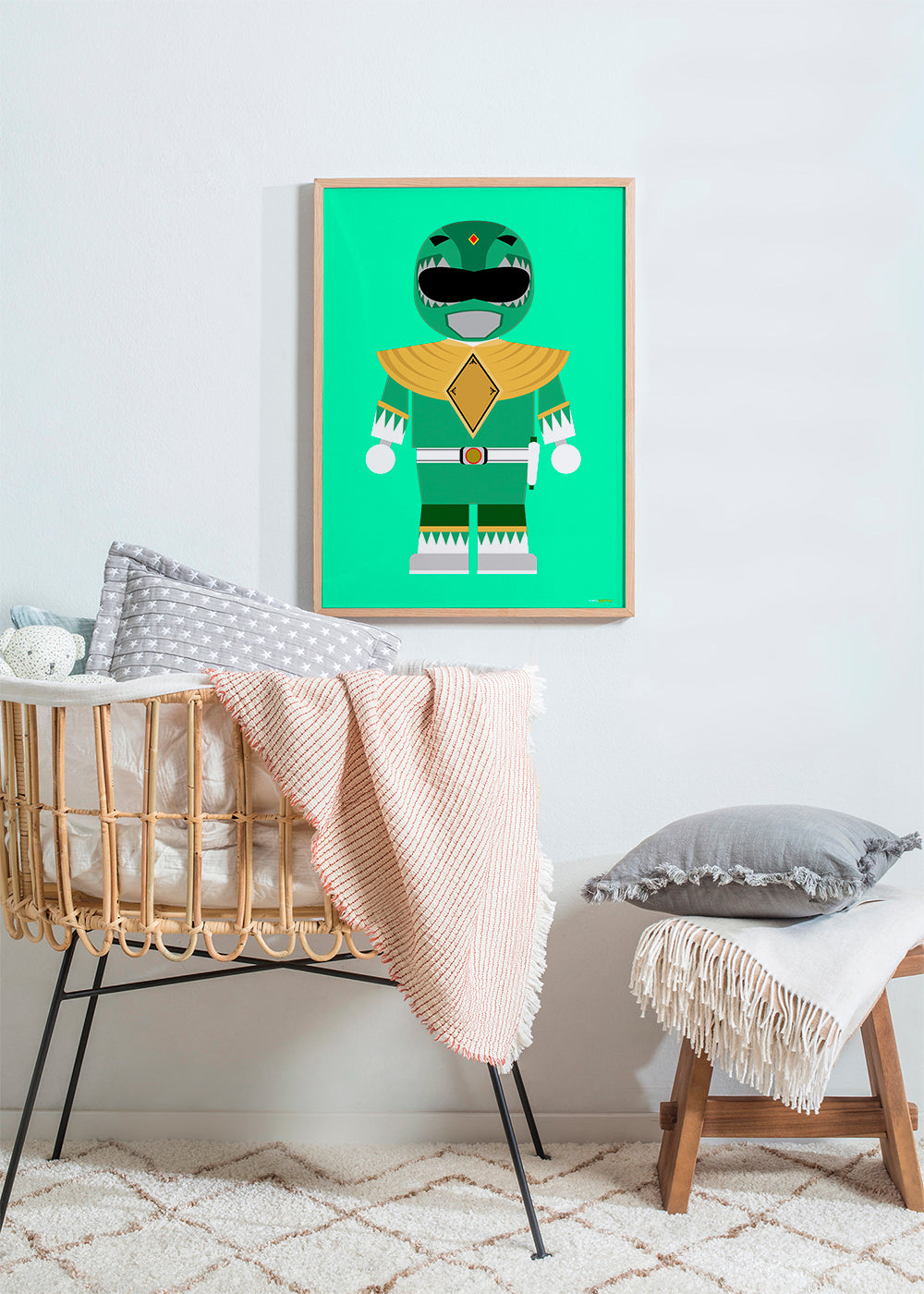 Kinderposter Groene Power Ranger speelgoed