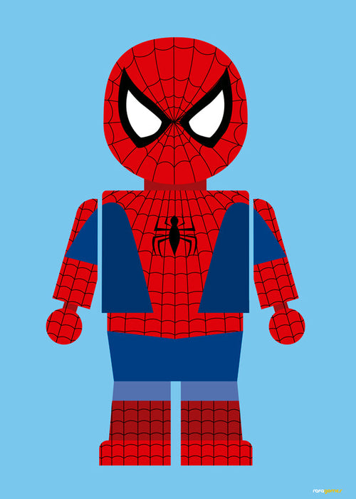 Kinderposter superheld speelgoedfiguur