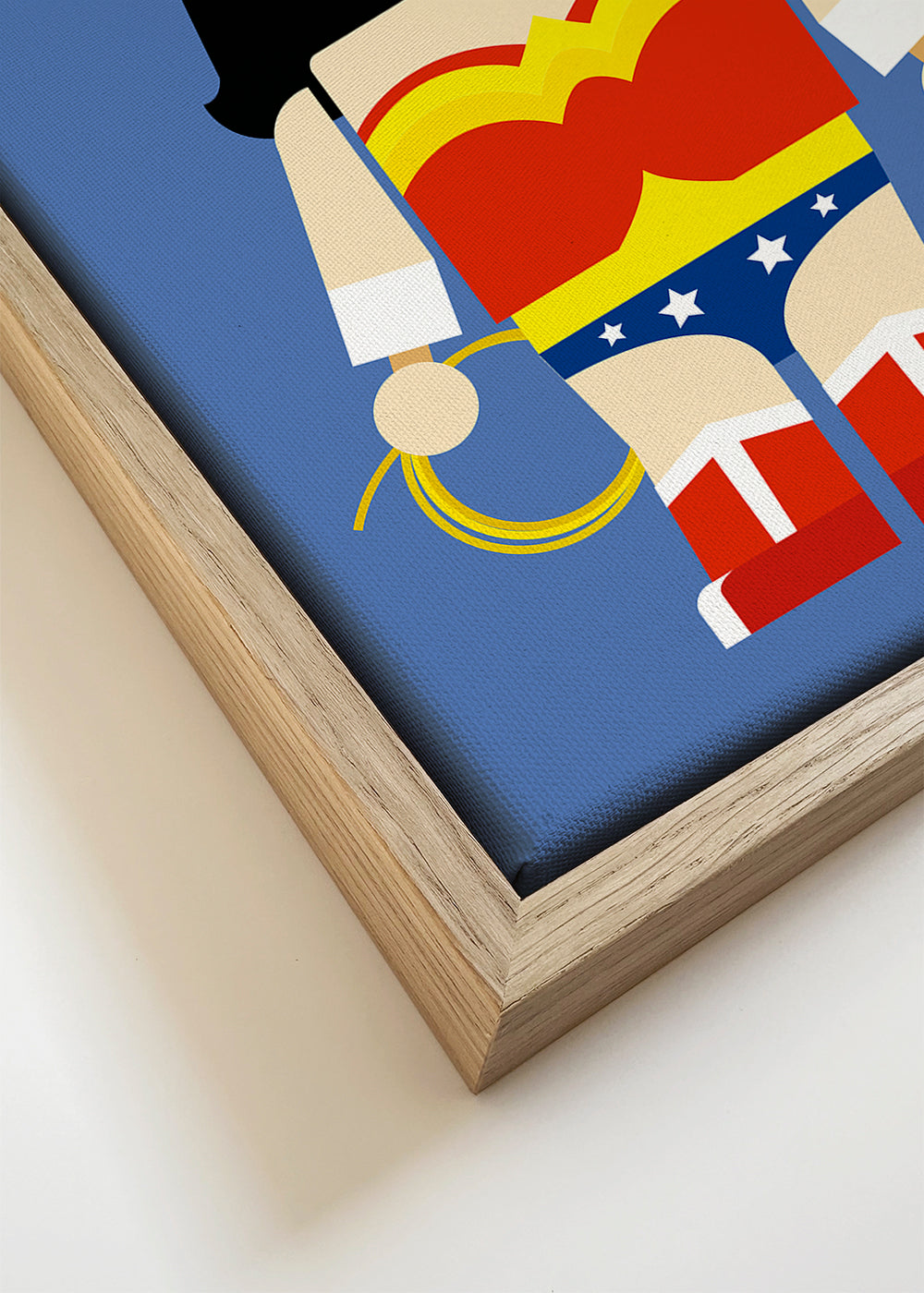 Speelgoed Wonder Woman illustratie op blauwe achtergrond