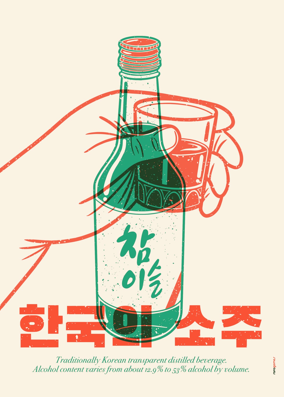 Korean Soju - Unframed art print