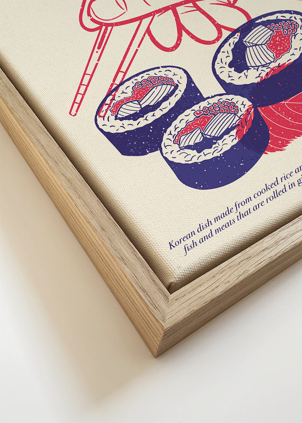 Keuken kunst Kimbap illustratie
