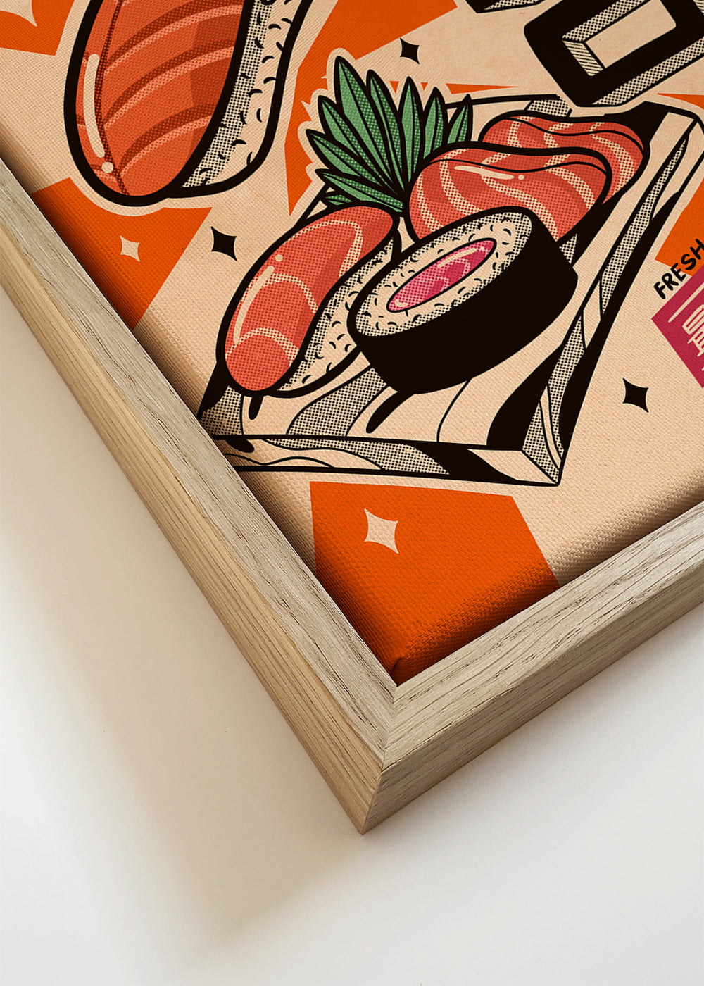 Keuken kunst Sushi retro poster